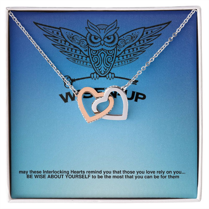 BE WISE JEWELS ~ Interlocking Hearts Necklace